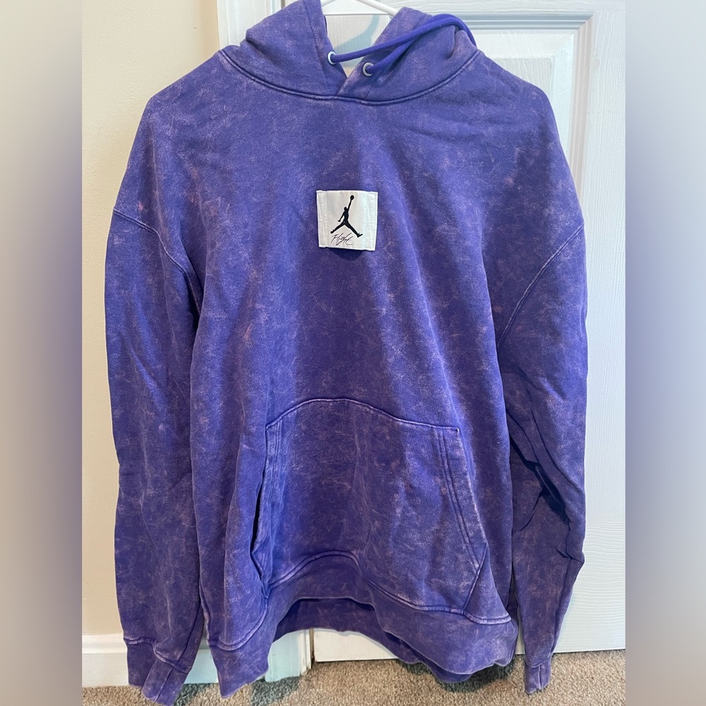 Jordan Flight Fleece Pullover Hoodie, Dark Concord, Mens Sz L